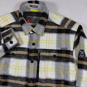 Eddie Bauer Mens Mountain Ops Plaid Flannel Shirt Classic Fit Long Sleeve Size M
